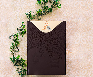 Convites de casamento em Natal - Convite rustico vintage