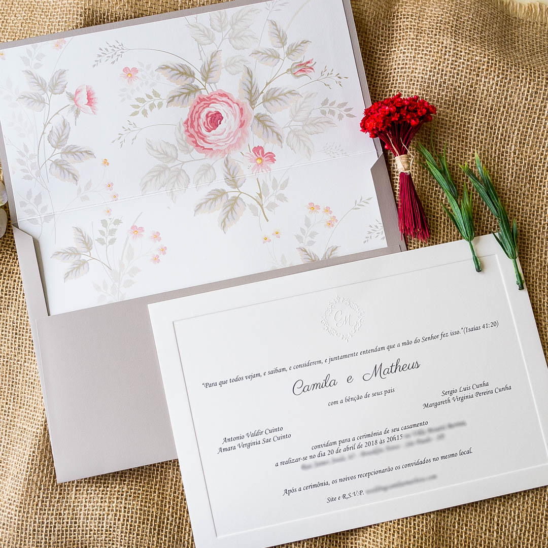 Convite Floral – Convite Papel e Estilo