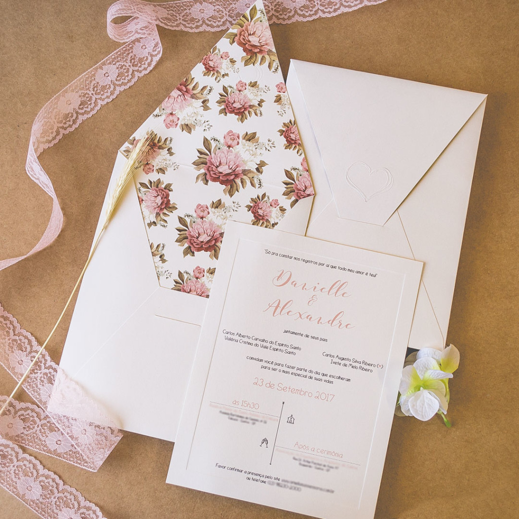 Envelope para convite de casamento – Convite Papel e Estilo